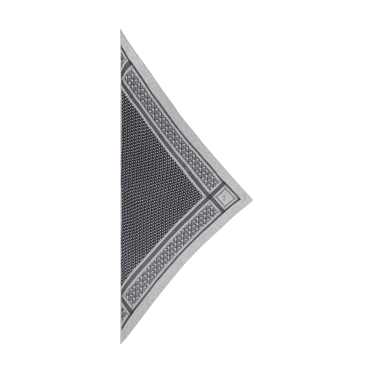 LALA Berlin Triangle monogram tørklæde - Black on Flanella - Bahne